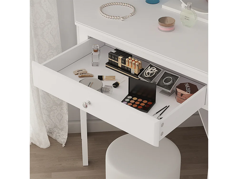 Eckschminktisch weiß 75x71.6x76.8 velto