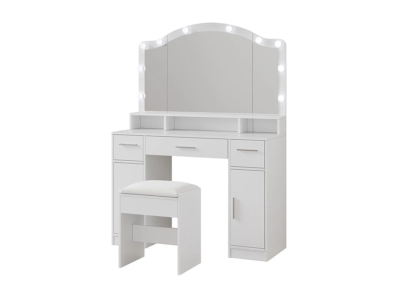 Schminktisch weiß 110x40x150.5 lumira