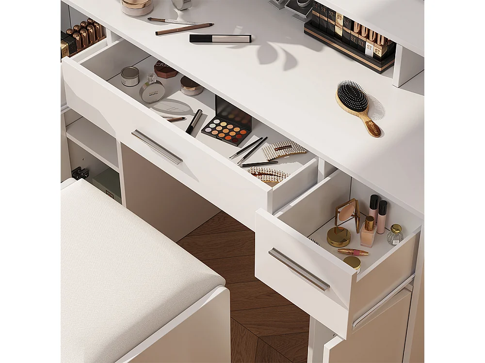 Schminktisch weiß 110x40x150.5 lumira