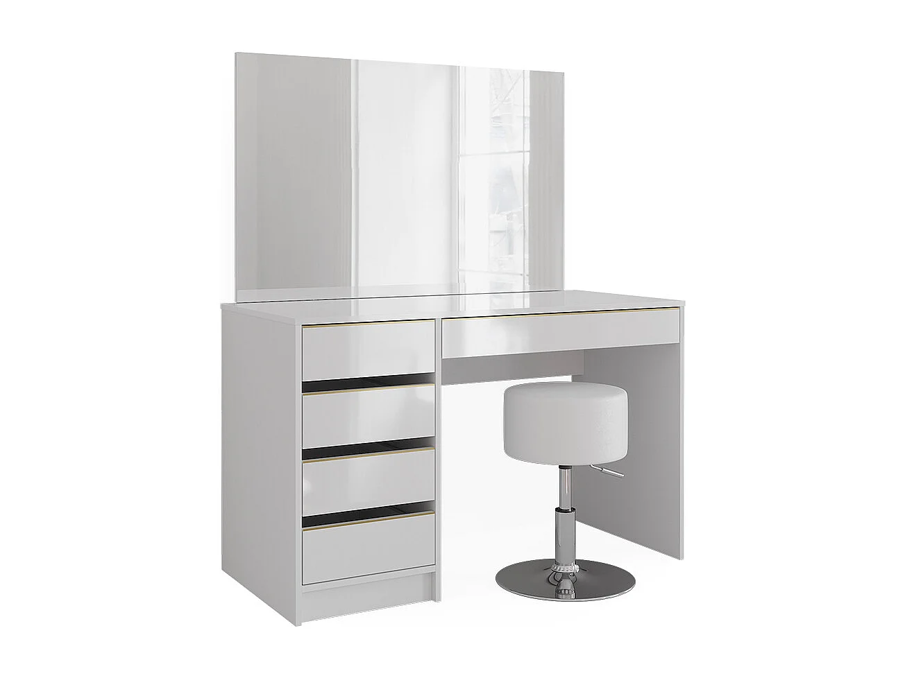 Set de maquillage blanc/or 120x55x75 sherry