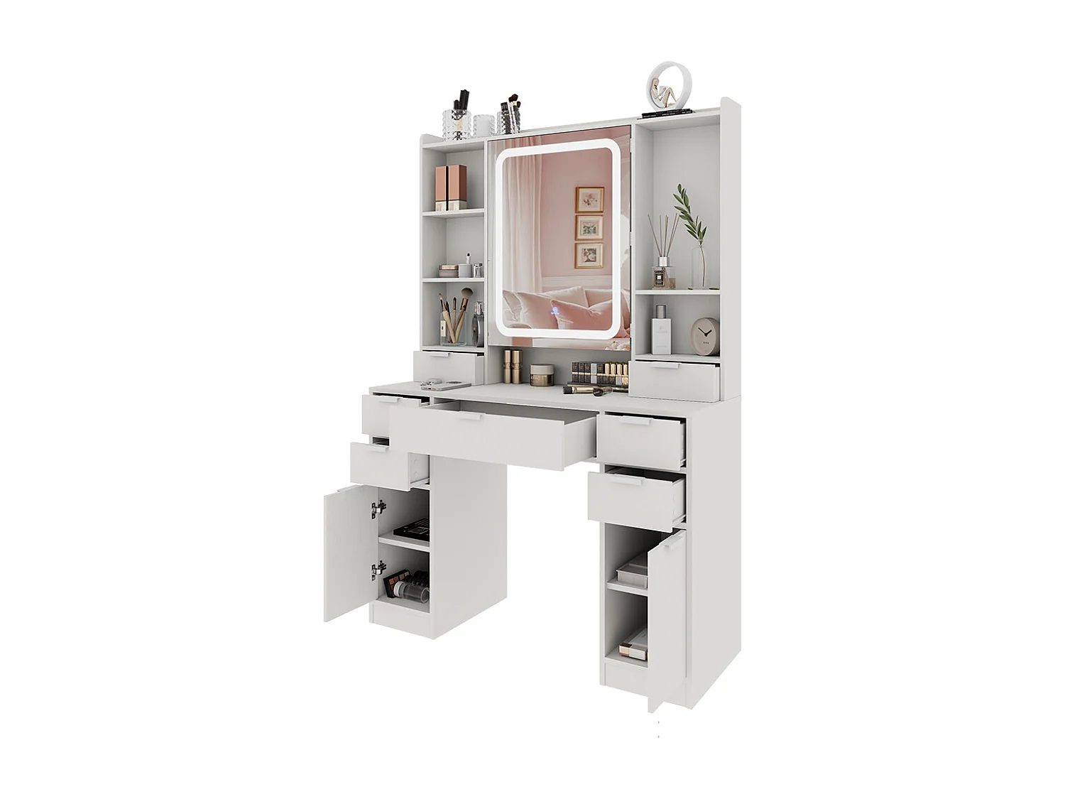 Schminktisch weiß 105x40x156 solea