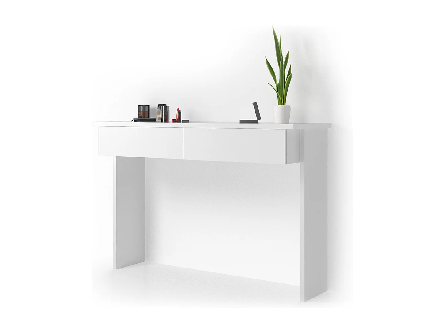 Coiffeuse blanc 120x40x83 azur