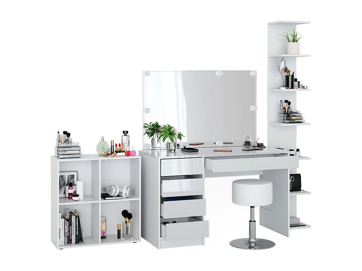 Coiffeuse blanc 120x55x75 sherry