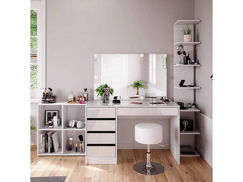 Kaptafel wit 120x55x75 sherry