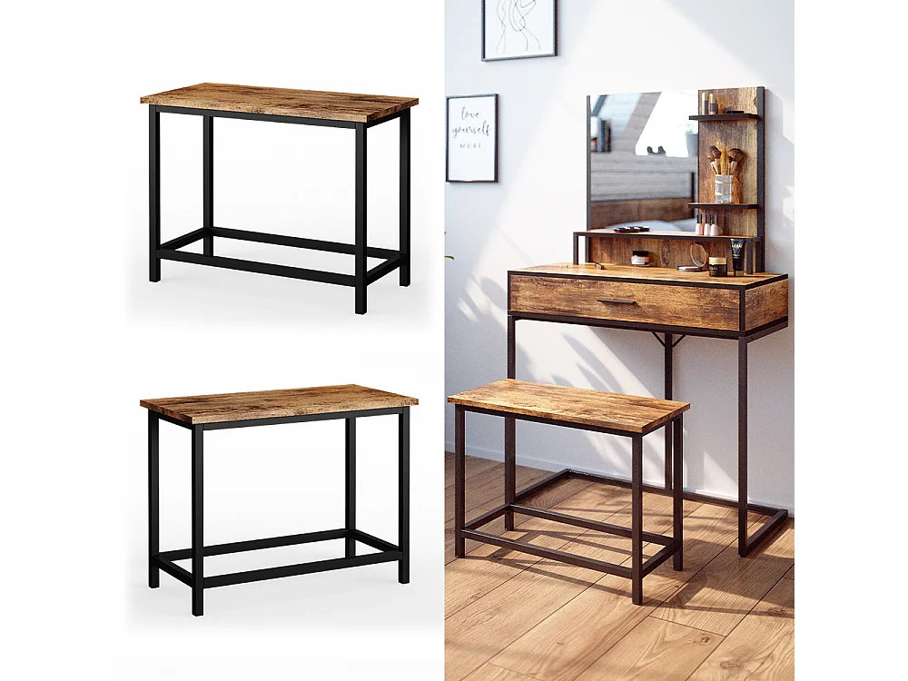 Banqueta madera antigua 60x30x45 fyrk