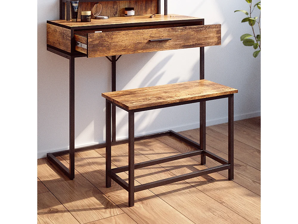 Banc bois antique 60x30x45 fyrk