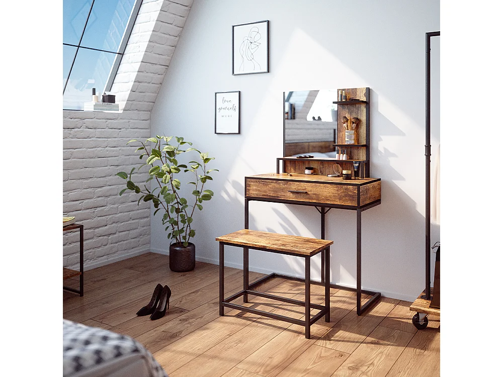 Banc bois antique 60x30x45 fyrk