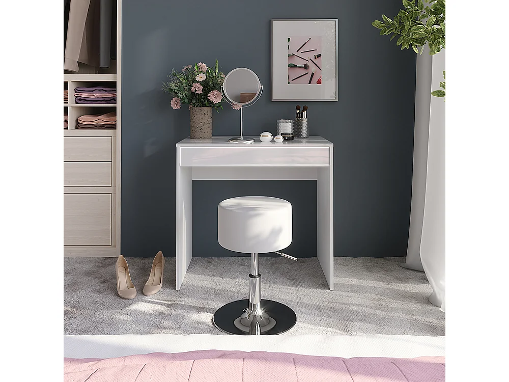 Coiffeuse blanc/blanc brillant 81.4x50.1x76 sherry