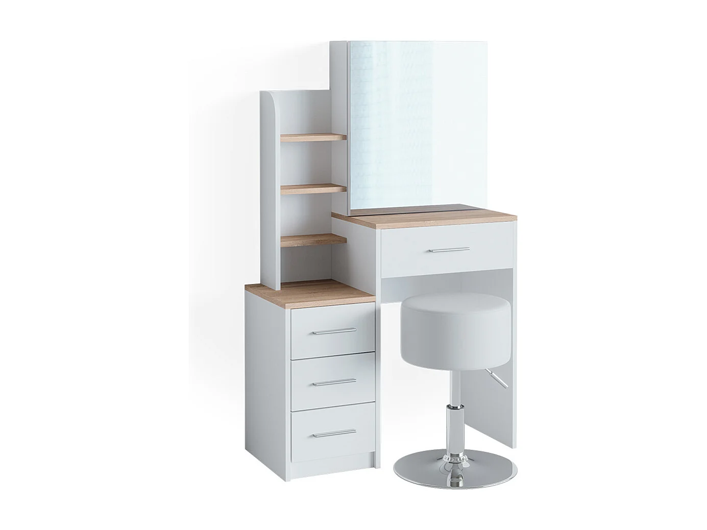 Coiffeuse blanc/sonoma 36x80x131.6 conrada