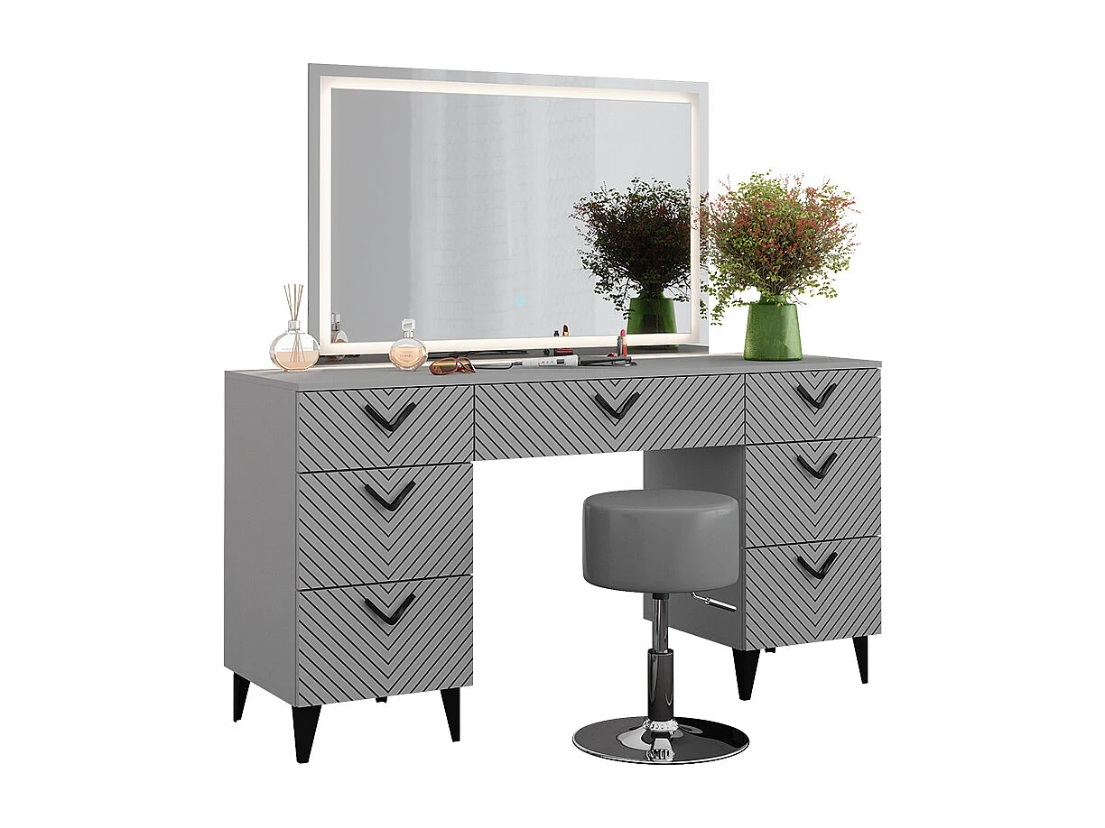 Coiffeuse gris 150x45x78.1 anett