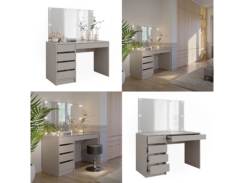 Coiffeuse cachemire 120x55x75 sherry