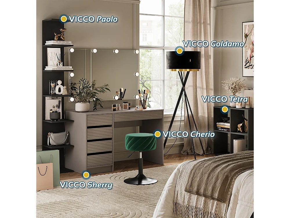 Tocador cachemira 120x55x75 sherry