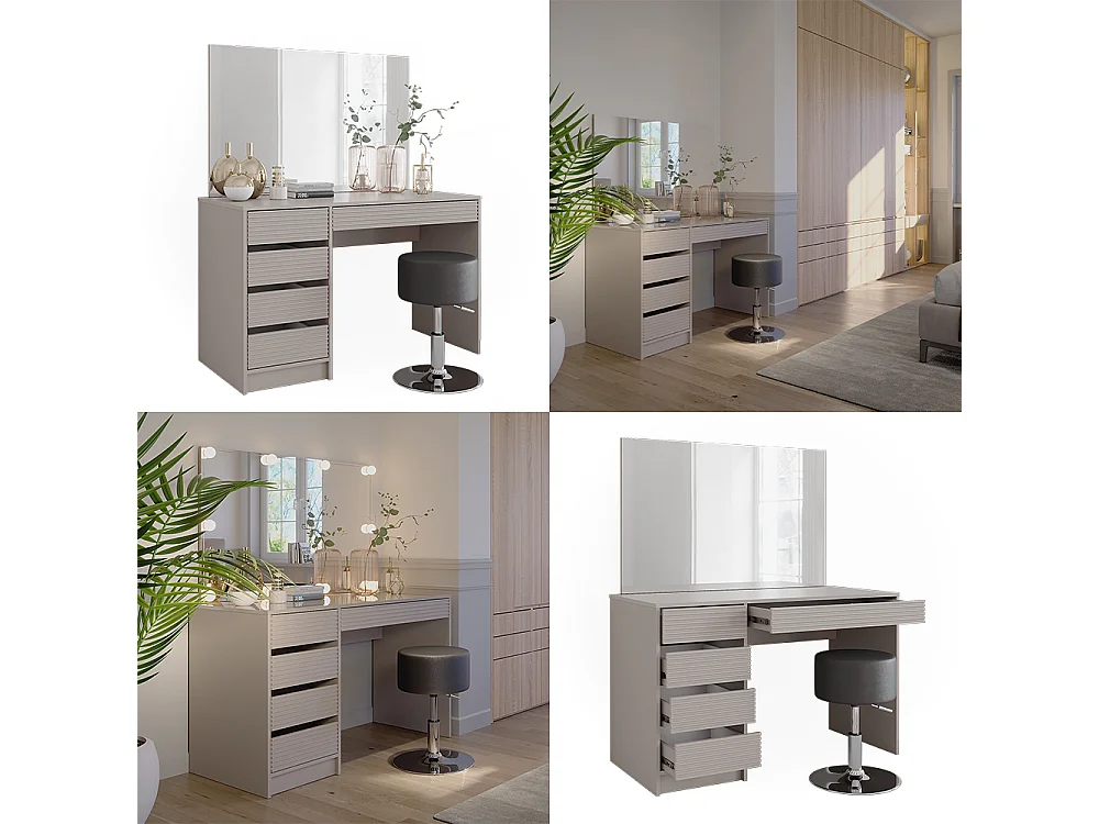 Coiffeuse cachemire 120x55x75 sherry