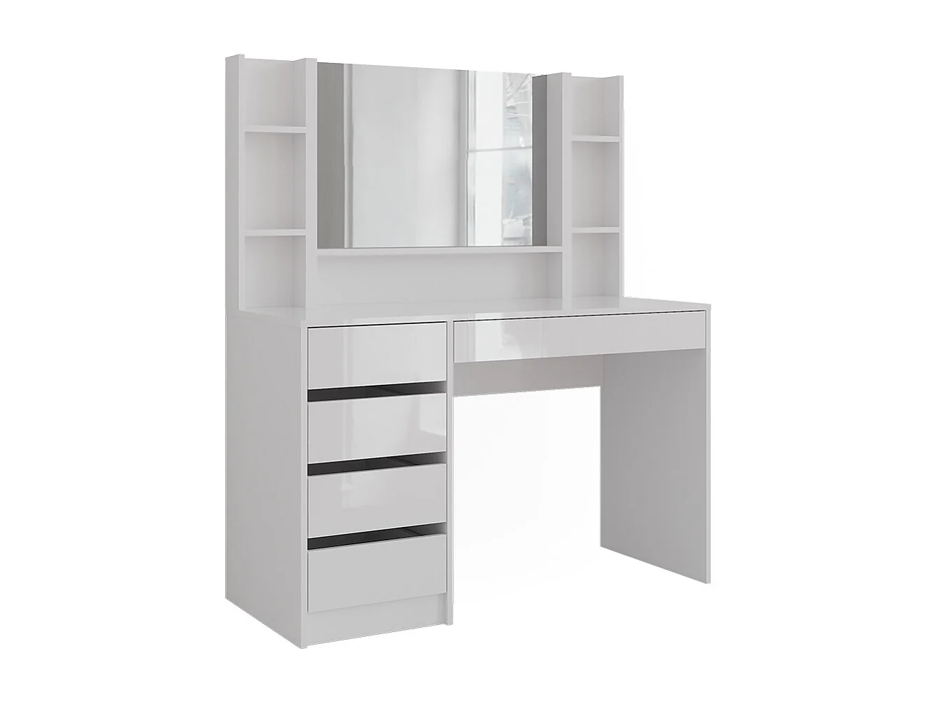 Vanity table white/white high gloss 119.8x50.1x76 sherry