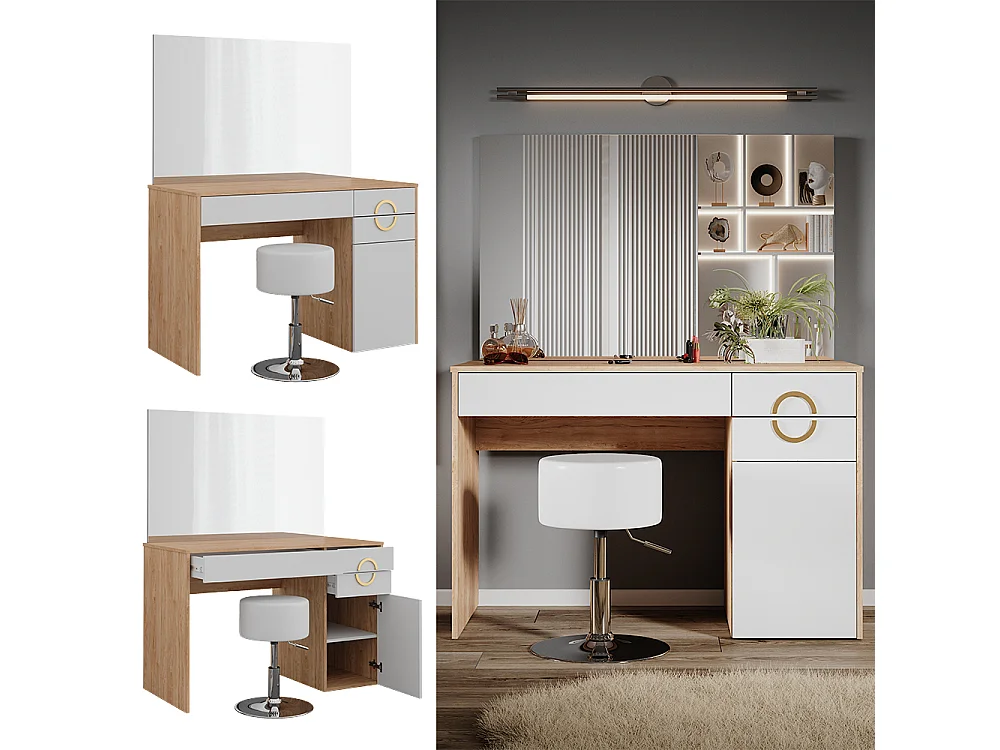 Tocador rockford hickory natural 115x55x76.4 adela