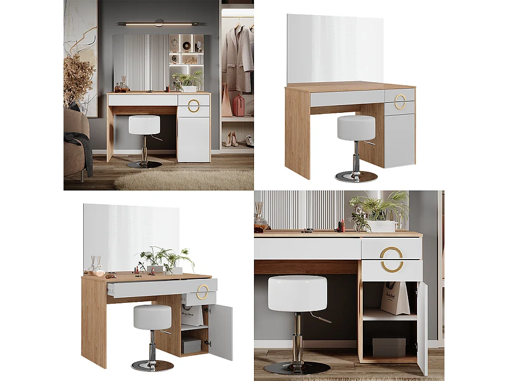 Tocador rockford hickory natural 115x55x76.4 adela