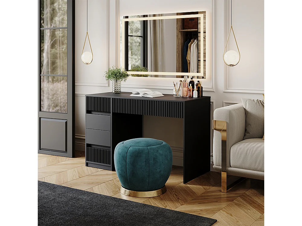 Tocador negro 120x55x76 omira