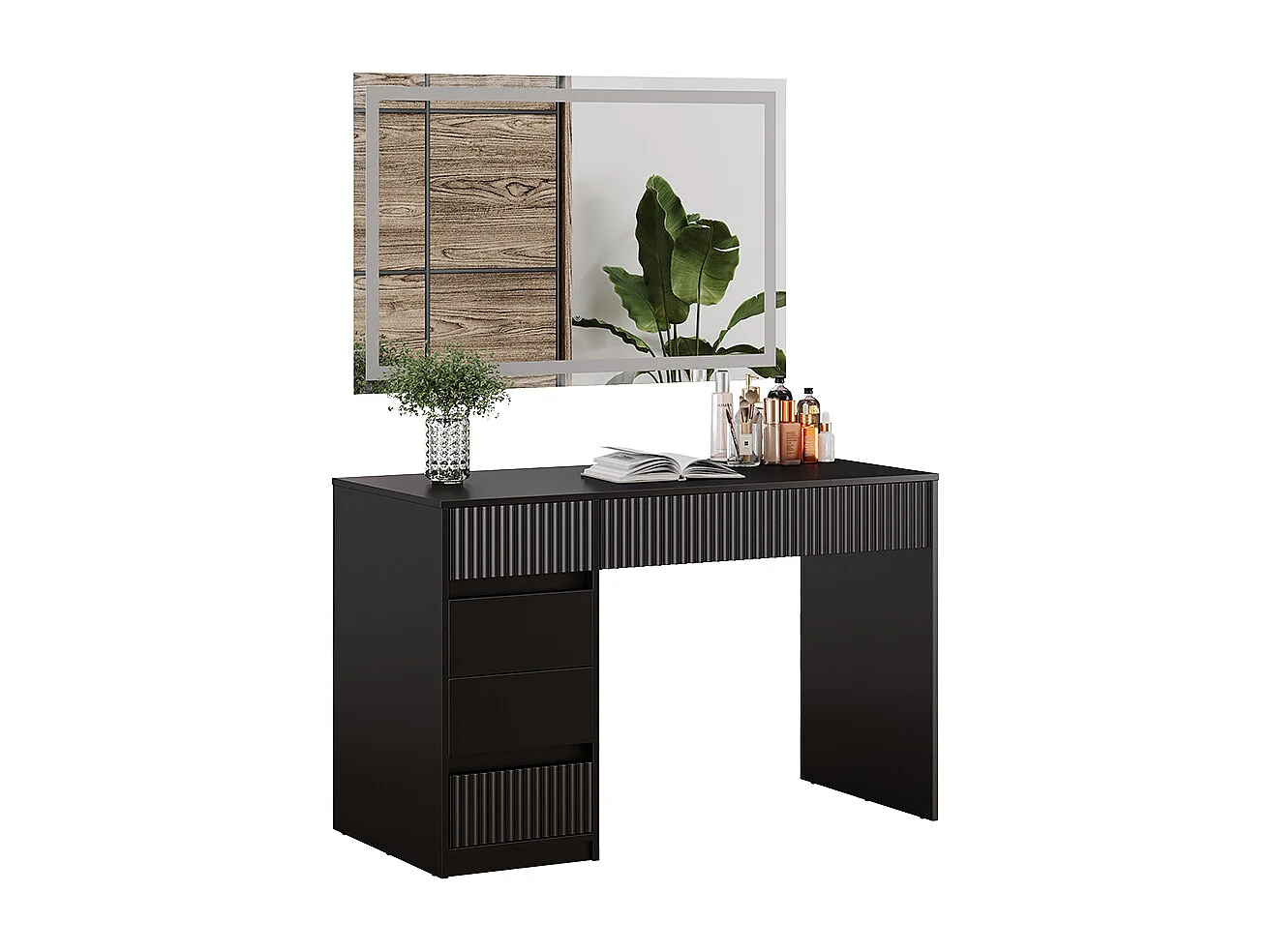 Tocador negro 120x55x76 omira