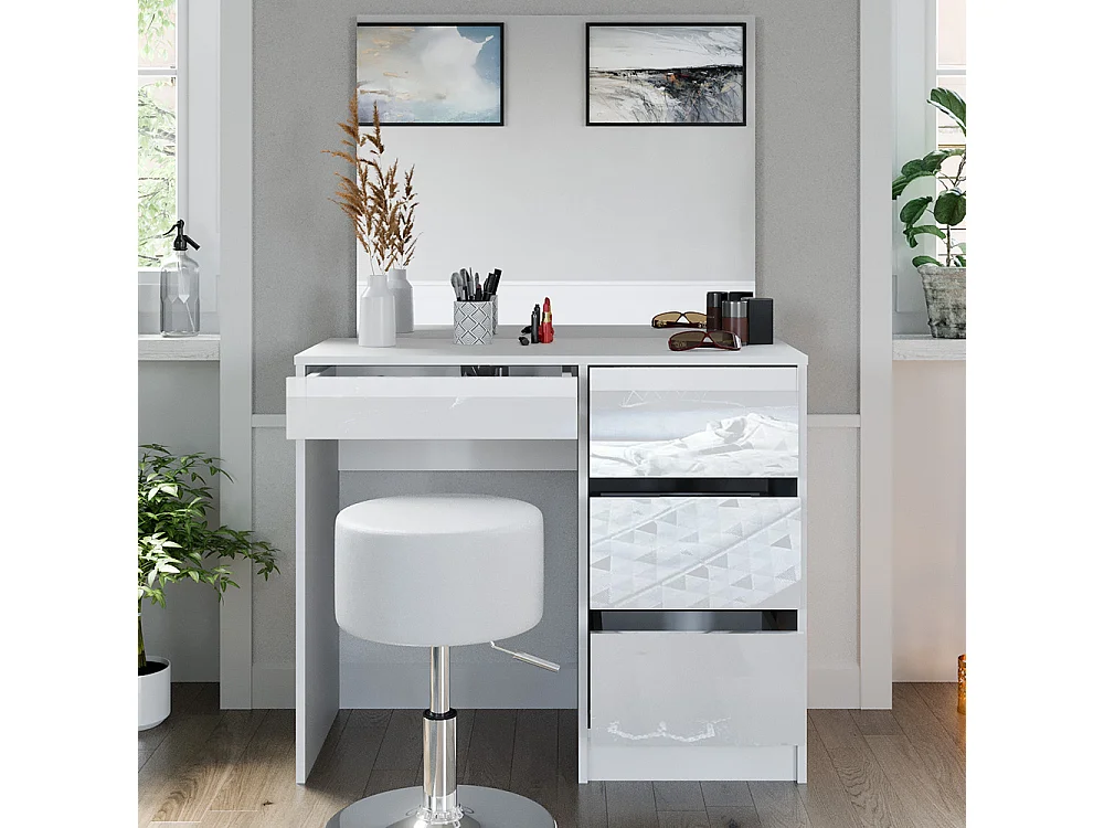 Coiffeuse blanc 90x40x75 sherry