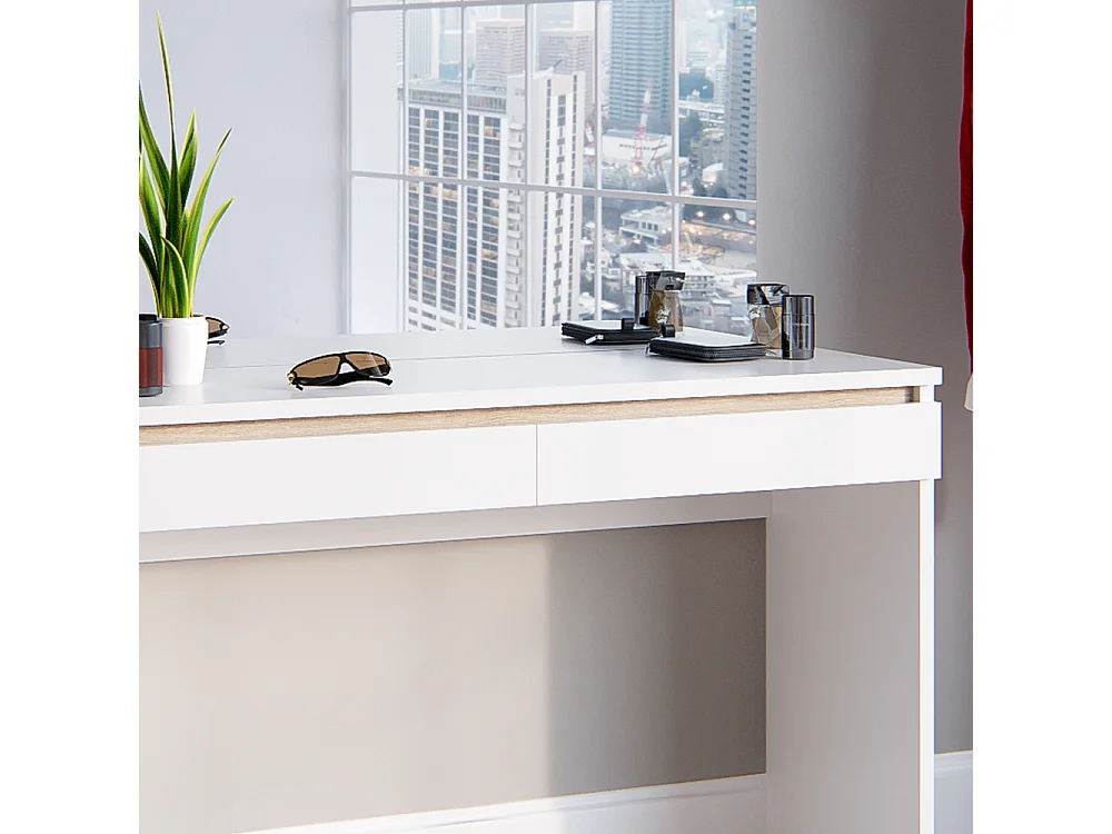 Coiffeuse blanc 120x41.8x83 emma