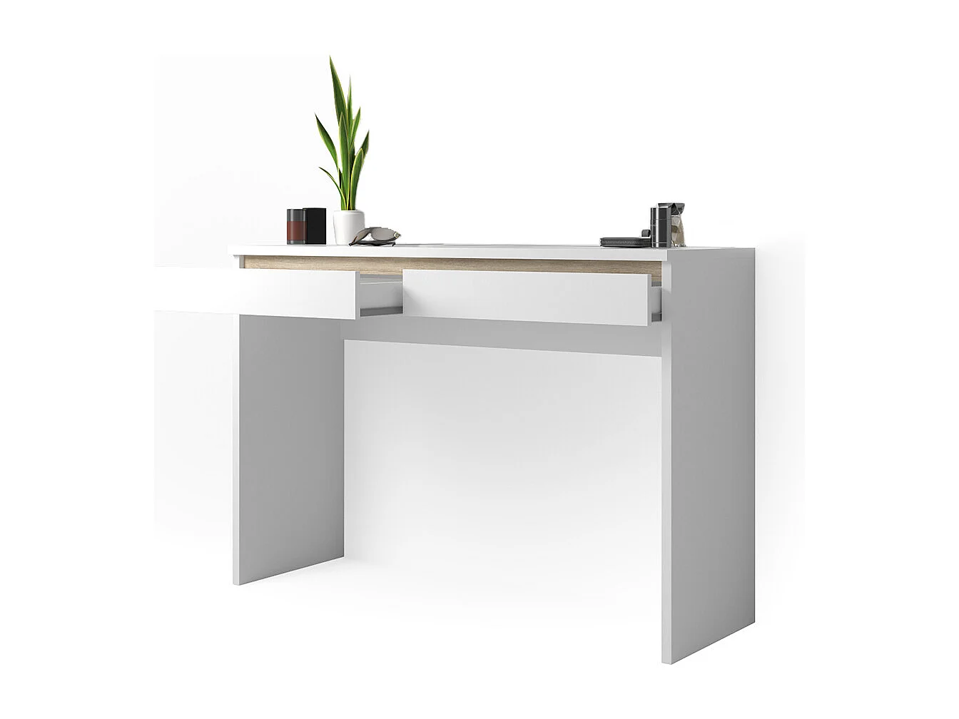 Coiffeuse blanc 120x41.8x83 emma