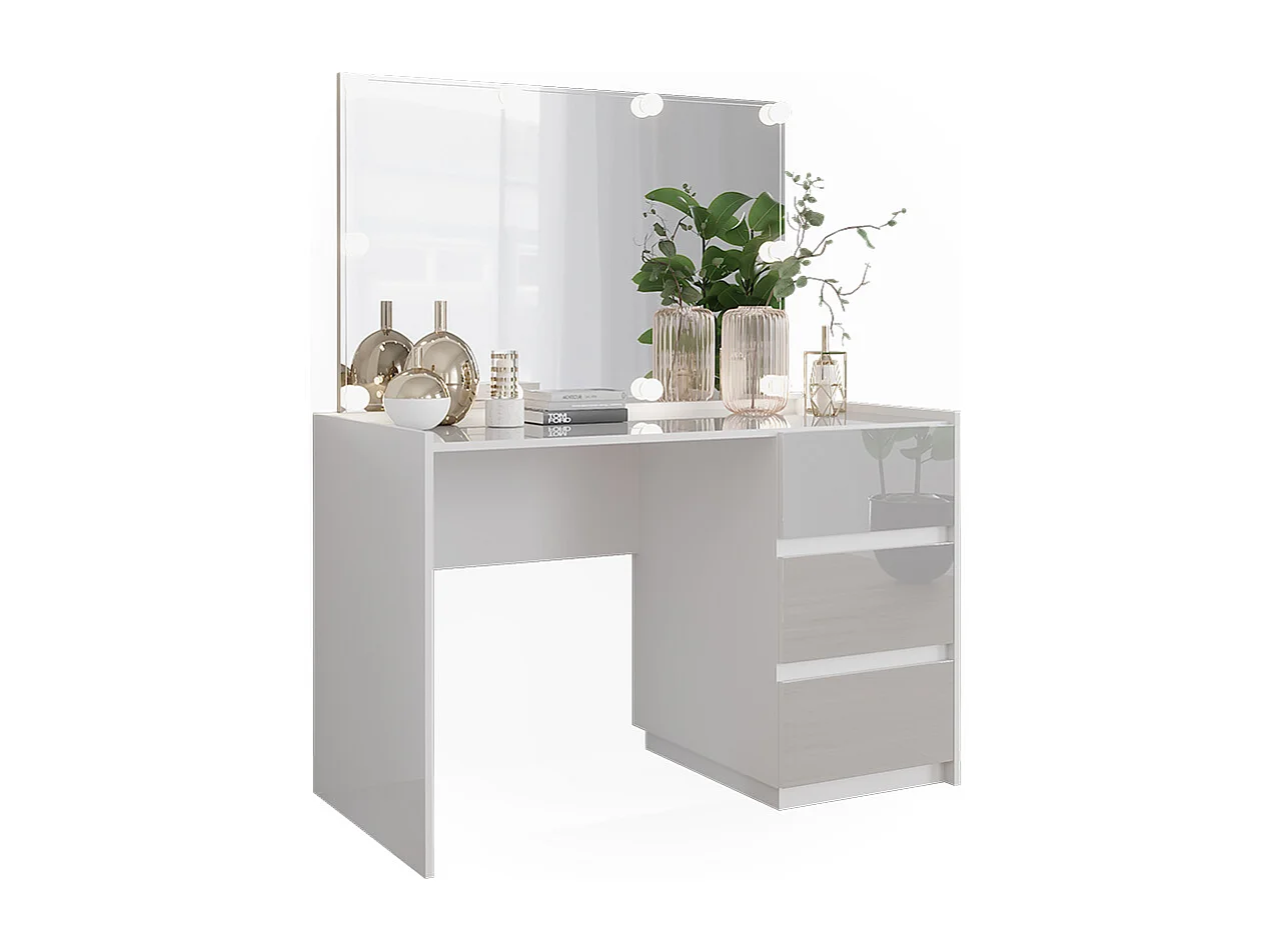 Frisørbord hvid højglans 120x60x78.6 marla