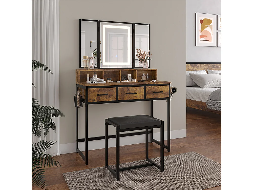 Dressing table rustic oak 90x40x137.5 fyrk