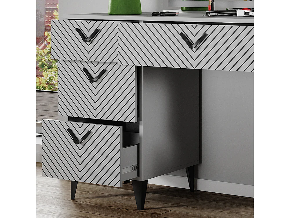 Kaptafel met licht grijs 150x45x78.1 anett