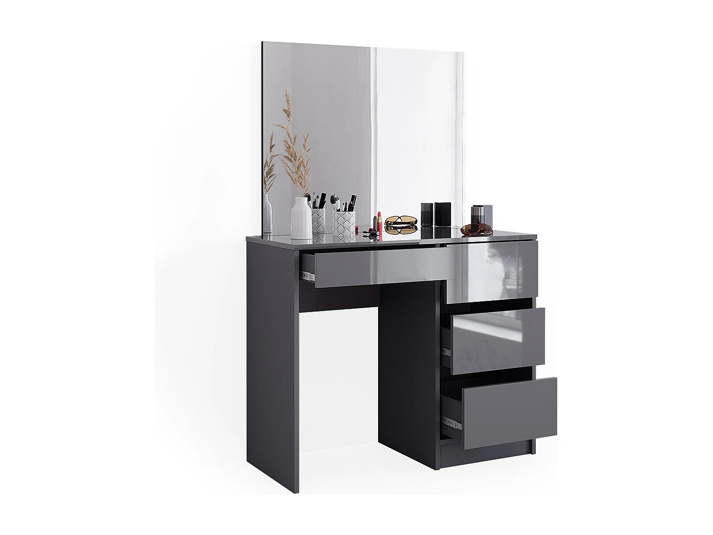 Coiffeuse anthracite 90x40x75 sherry