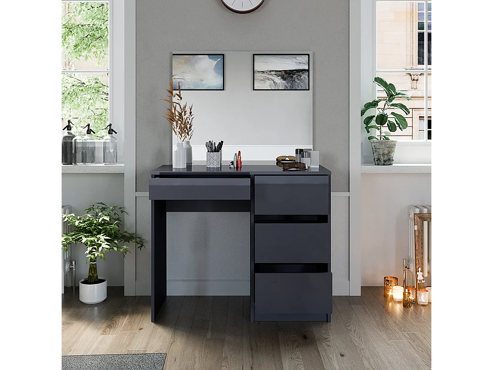 Coiffeuse anthracite 90x40x75 sherry