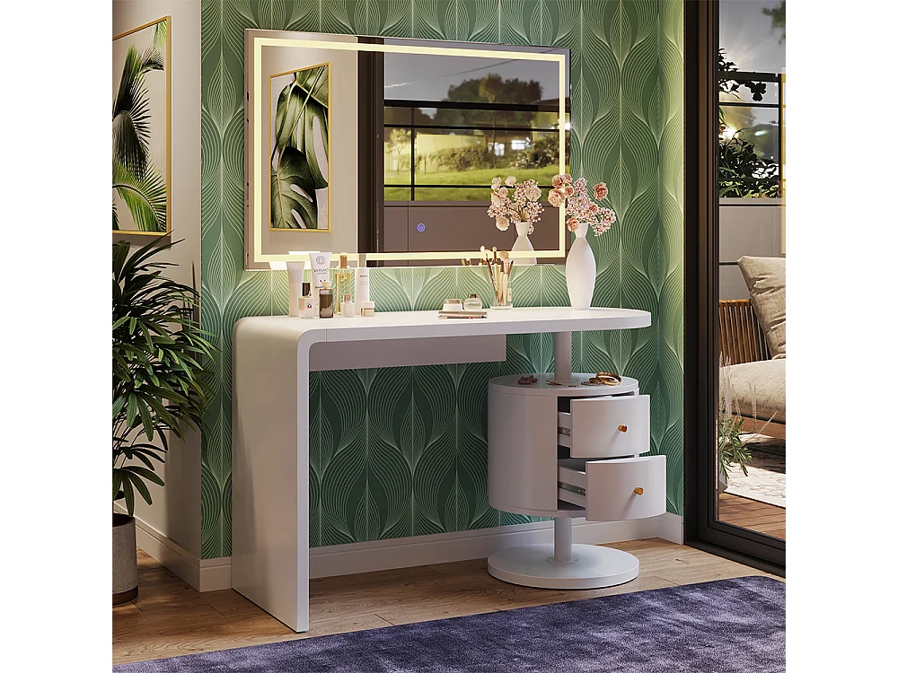 Kaptafel met licht wit 120x50x76 lara