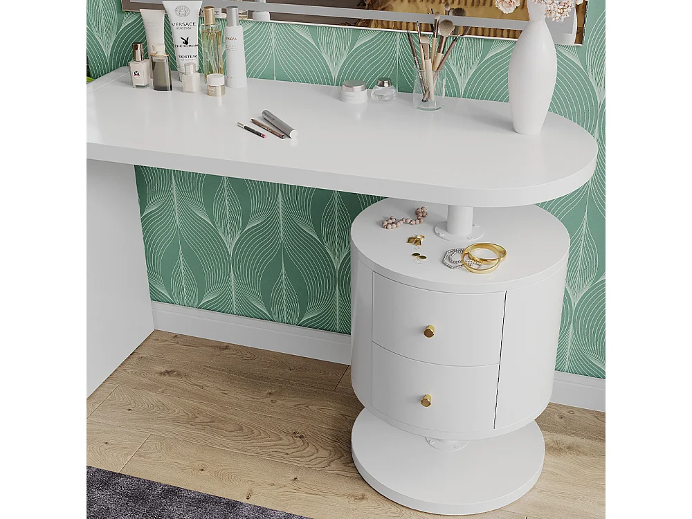 Kaptafel met licht wit 120x50x76 lara