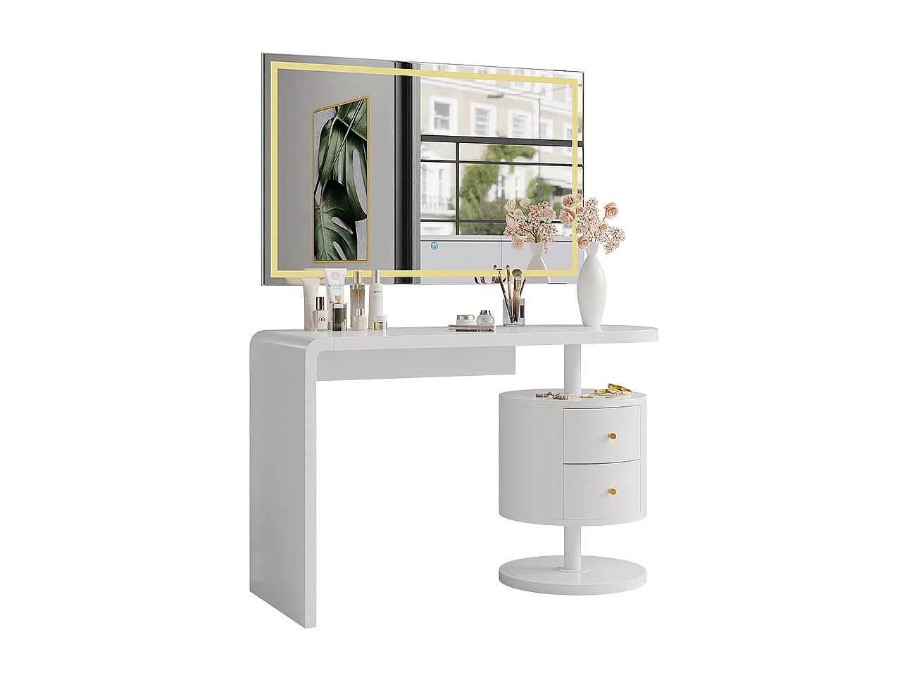 Coiffeuse blanc 120x50x76 lara
