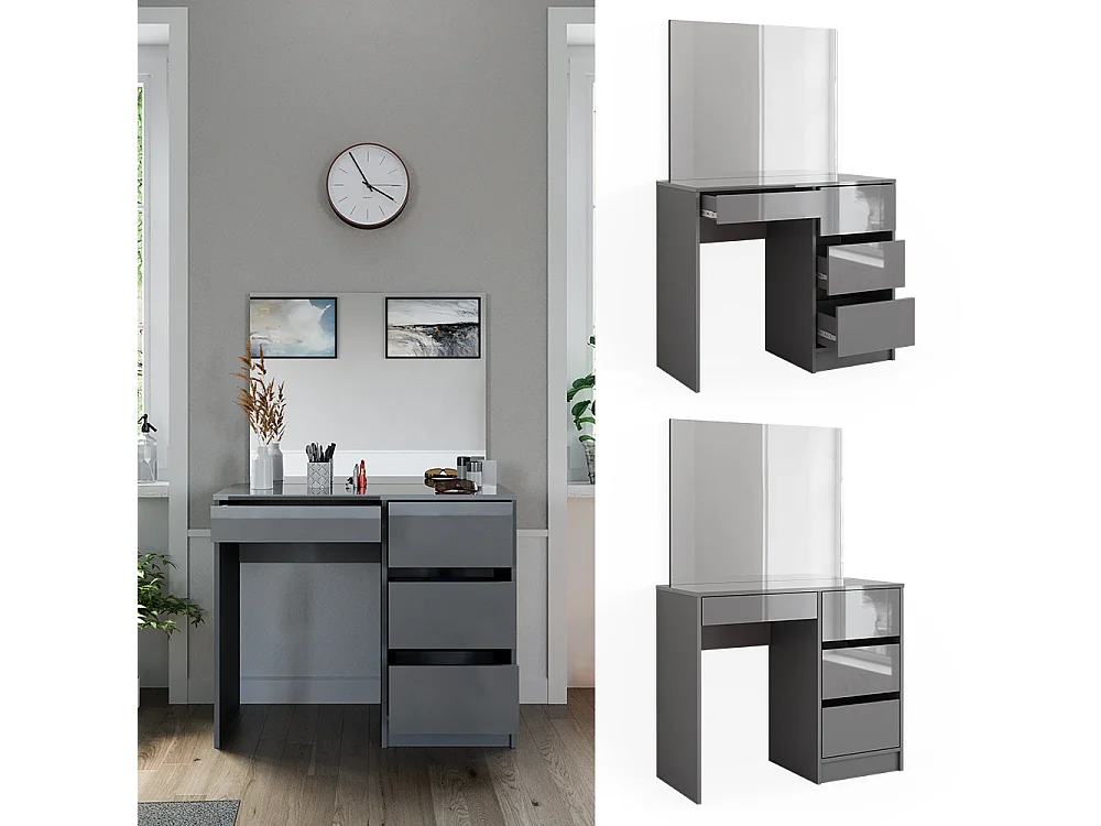 Coiffeuse gris 90x40x75 sherry