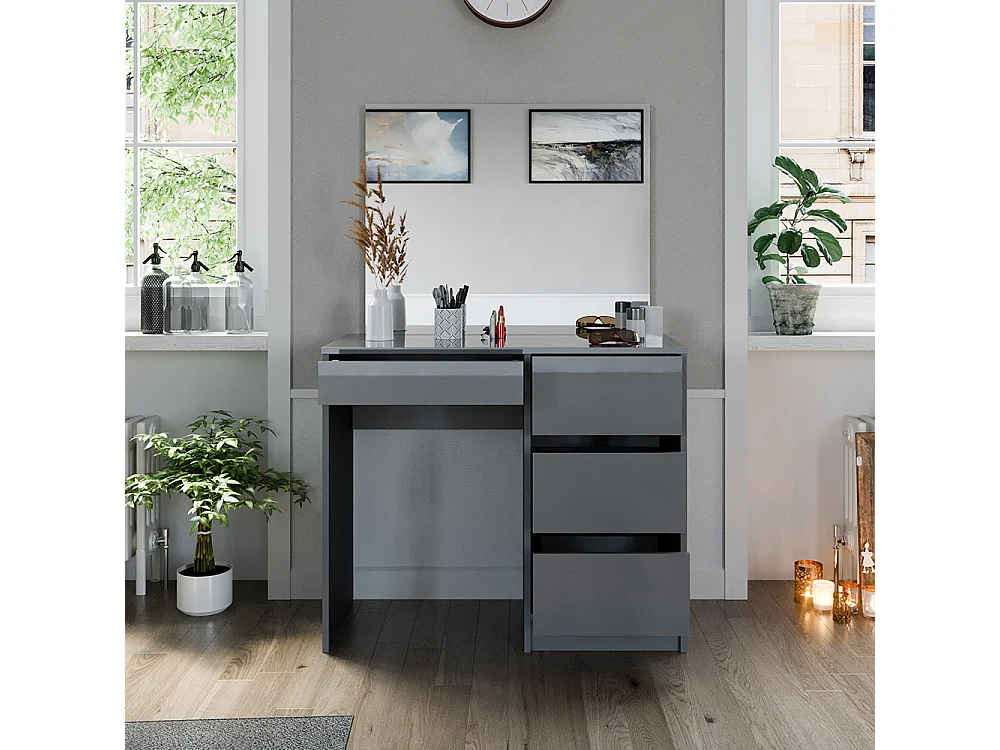 Coiffeuse gris 90x40x75 sherry