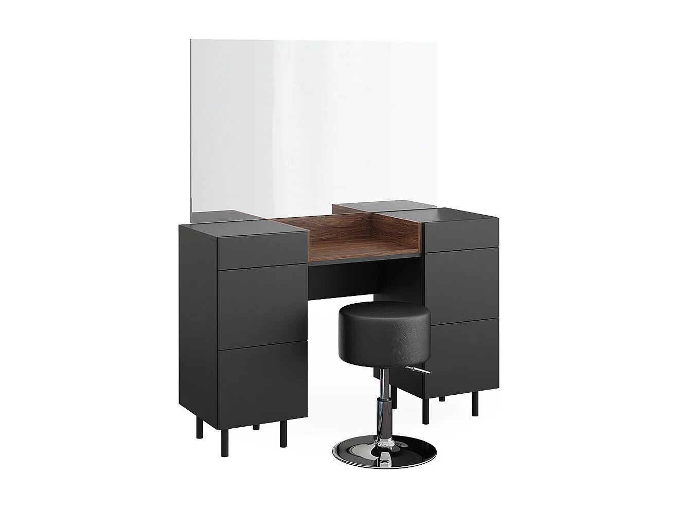 Coiffeuse anthracite 120x40x80 anika