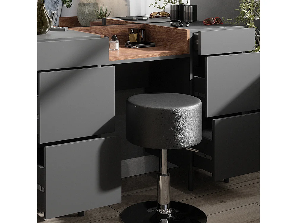 Coiffeuse anthracite 120x40x80 anika