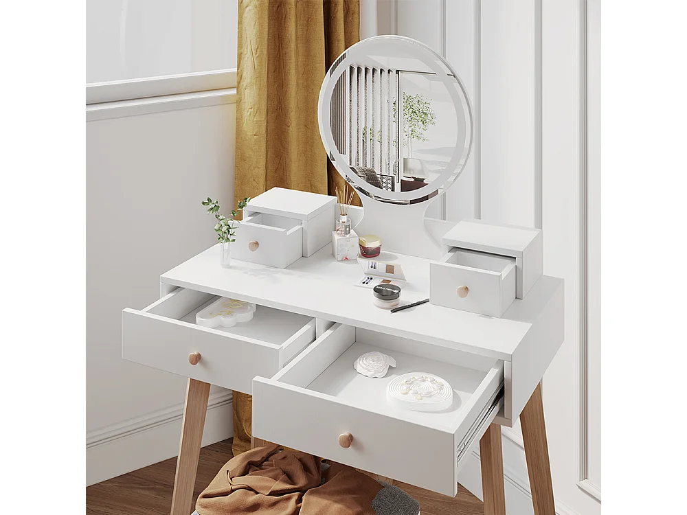 Coiffeuse blanc 80x41x127.5 finya