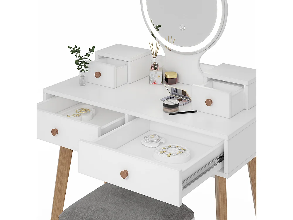 Coiffeuse blanc 80x41x127.5 finya