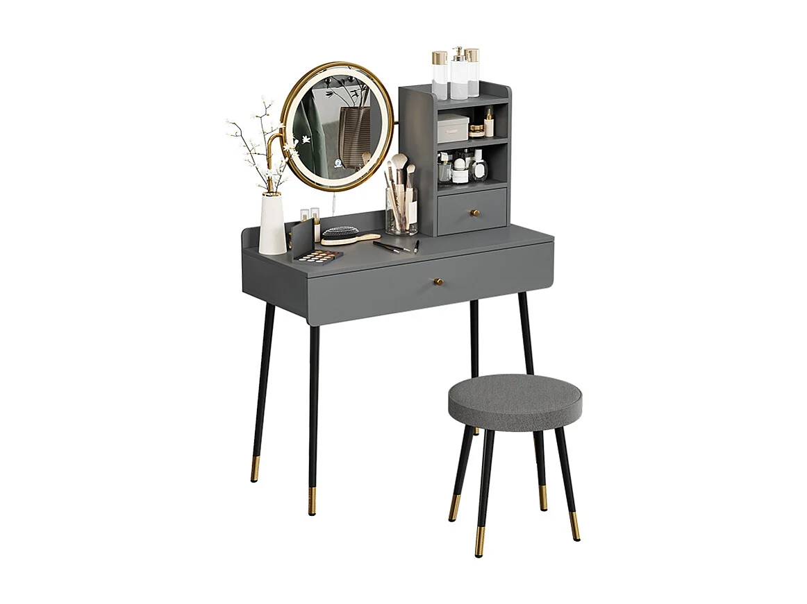 Coiffeuse gris 90x40x130 mirela