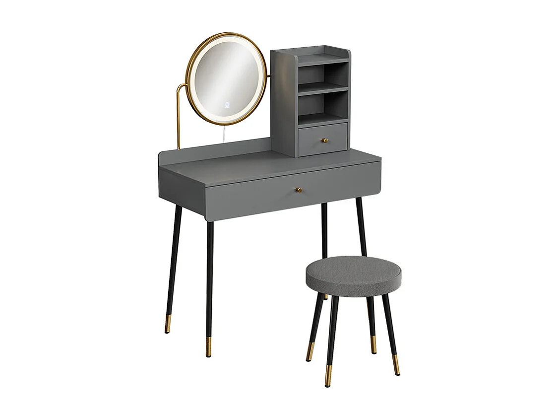 Vanity table grey 90x40x130 mirela