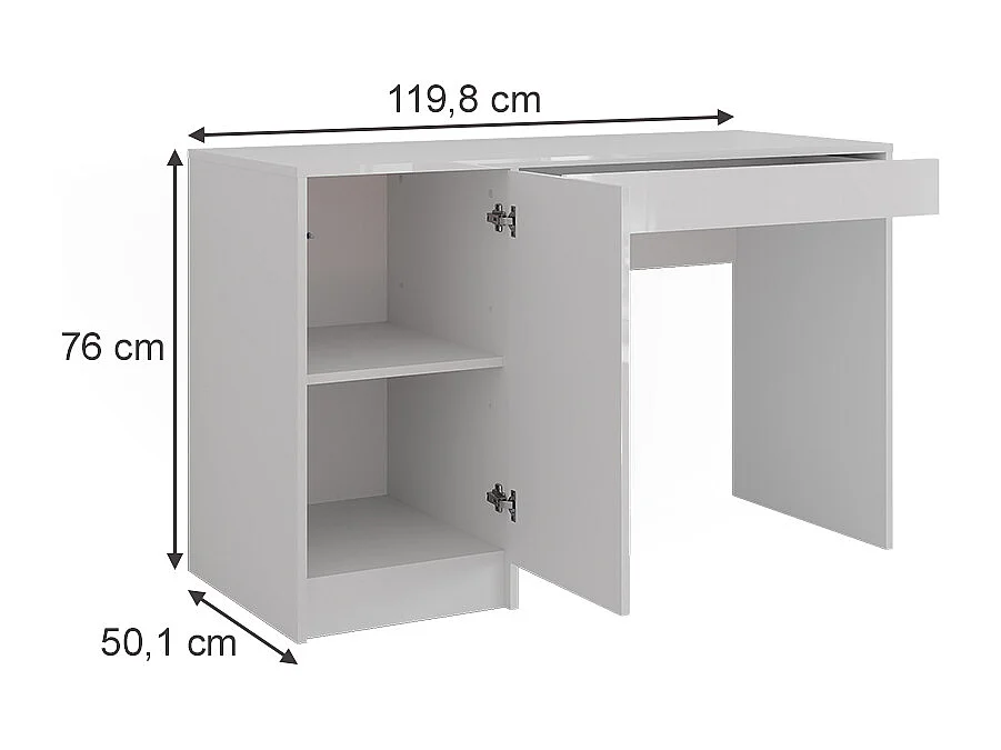 Vanity white/white high gloss 119.8x50.1x76 sherry