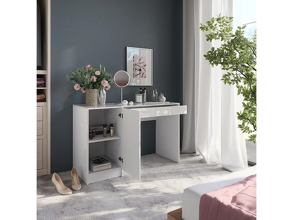 Vanity white/white high gloss 119.8x50.1x76 sherry