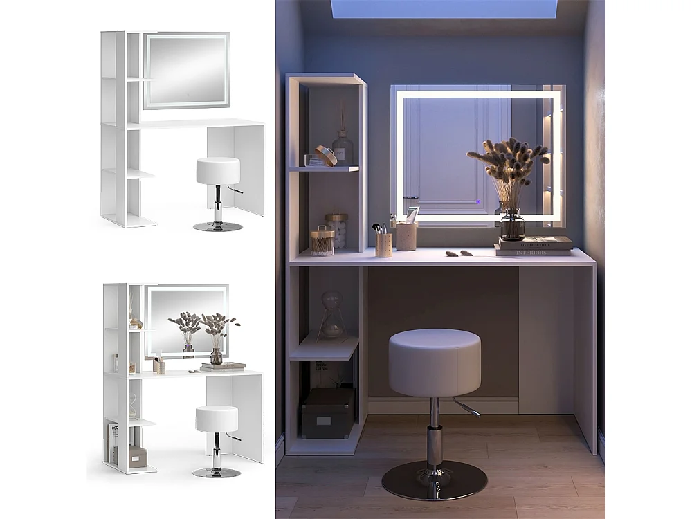 Vanity table blanc 122.2x55.2x75.8 tower