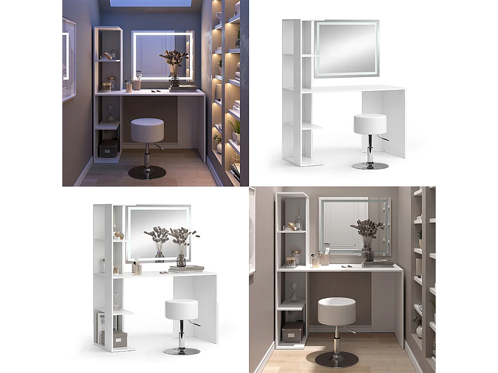 Vanity table blanc 122.2x55.2x75.8 tower