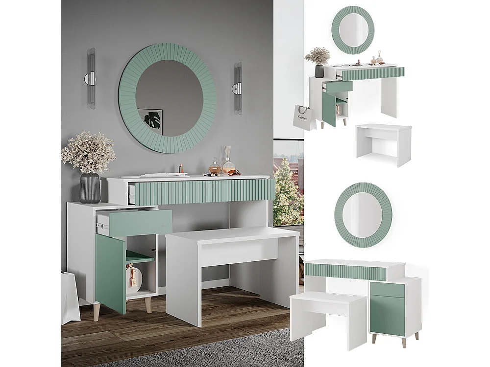 Coiffeuse vert 120x40x77.2 arles