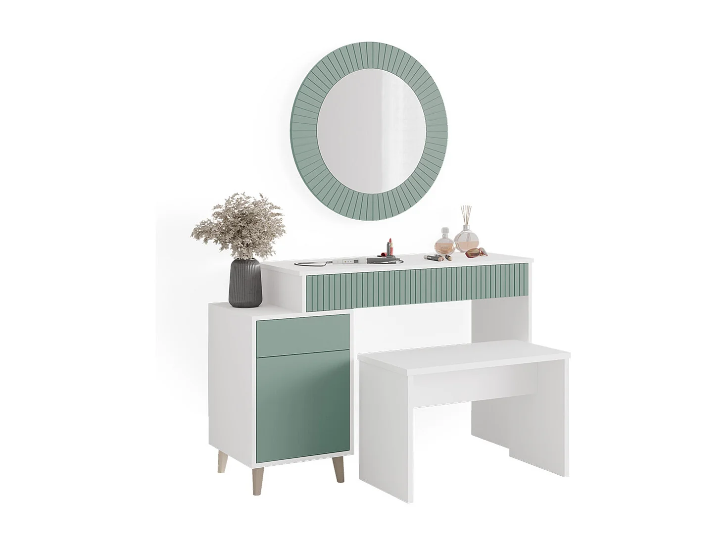 Coiffeuse vert 120x40x77.2 arles