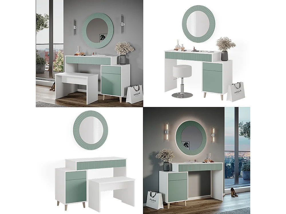 Coiffeuse vert 120x40x77.2 arles