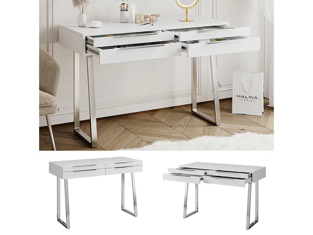 Schminktisch weiß 120x50x79 alexia