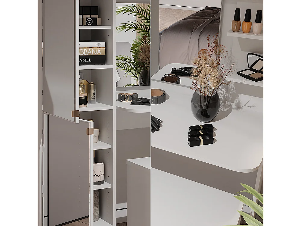 Toiletbord hvid 123x33x141.2 jasmin